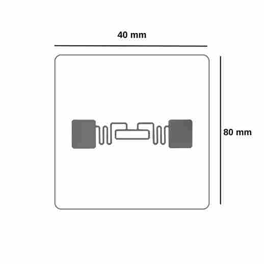 40 x 80 4115 U9 UHF Rfid Etiket